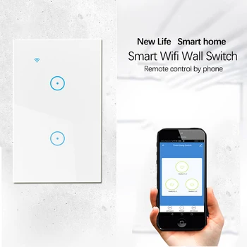 US 1/2/3Gang Touch Switch Smart Light Switch Wall interruptor wifi light switch Work with Alexa Google Home Smart life APP
US 1/2/3Gang Touch Switch Smart Light Switch Wall interruptor wifi light switch Work with Alexa Google Home Smart life APP