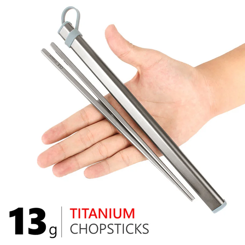 13g Pure Titanium Chopsticks Camping Tableware Set Ourdoor Cookware Picnic kamp Malzemeleri Portable Equipment Cooking
13g Pure Titanium Chopsticks Camping Tableware Set Ourdoor Cookware Picnic kamp Malzemeleri Portable Equipment Cooking
