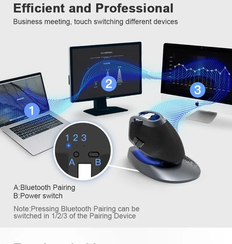 Delux M618X 2.4G Wireless Mouse Bluetooth Mouse
