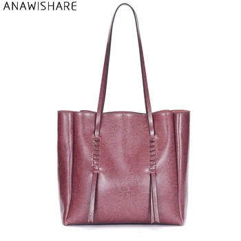 ANAWISHARE Women Handbag Genuine Leather Shoulder Bag Cowhide Real Leather Ladies Totes Bags Cow Leather Handbags Bolsa Feminina
ANAWISHARE Women Handbag Genuine Leather Shoulder Bag Cowhide Real Leather Ladies Totes Bags Cow Leather Handbags Bolsa Feminina