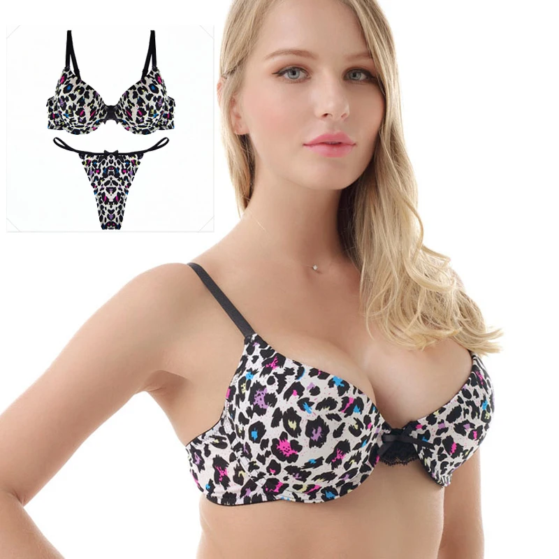 Women's Bra Leopard Printed Sexy Lady's Bra Thong Sets Push Up Brassiere Underwear Girl' Lingerie T Back Thongs 32-38 A-B-C-D-DD
Women's Bra Leopard Printed Sexy Lady's Bra Thong Sets Push Up Brassiere Underwear Girl' Lingerie T Back Thongs 32-38 A-B-C-D-DD