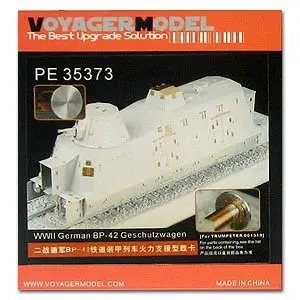KNL HOBBY модель Voyager PE35373, Вторая мировая война, Германия, BP-42 бронированный поезд, карта поддержки огня, обновленные металлические детали для травления
KNL HOBBY модель Voyager PE35373, Вторая мировая война, Германия, BP-42 бронированный поезд, карта поддержки огня, обновленные металлические детали для травления