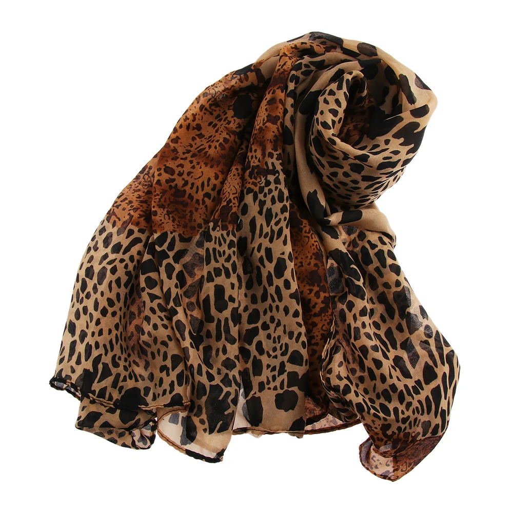 Elegant Fashion Women's Long Silk Scarf Lady Sexy Leopard Pattern Shawl Silk Chiffon Scarf 160cm*70cm Spring Autumn Silk Scarf
Elegant Fashion Women's Long Silk Scarf Lady Sexy Leopard Pattern Shawl Silk Chiffon Scarf 160cm*70cm Spring Autumn Silk Scarf