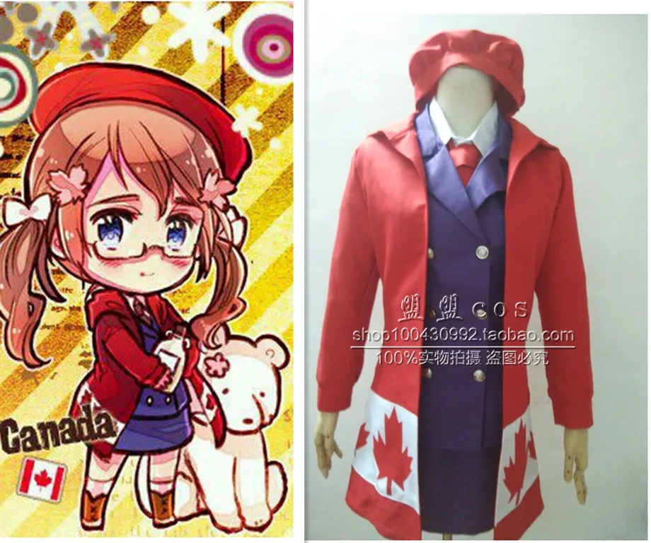Anime APH Axis Powers hetalia Canada cosplay costume army uniform female costume
Anime APH Axis Powers hetalia Canada cosplay costume army uniform female costume
