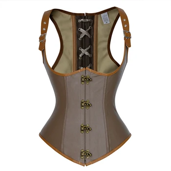 Wechery Retro Steampunk Corset for Women Lace Up Underbust Slimming Bustier Spandex Brown Tops Costume Plus Size S-6XL
Wechery Retro Steampunk Corset for Women Lace Up Underbust Slimming Bustier Spandex Brown Tops Costume Plus Size S-6XL