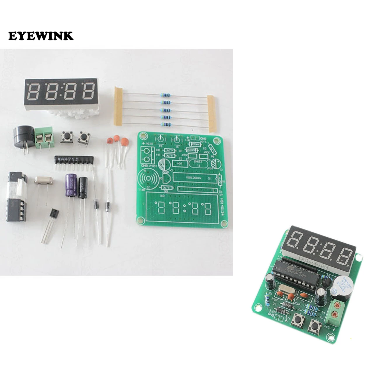 AT89C2051 Digital LED Display 4 Bits Electronic Clock Electronic Production Suite DIY Kit 0.56 Inch Red Two Alarm
AT89C2051 Digital LED Display 4 Bits Electronic Clock Electronic Production Suite DIY Kit 0.56 Inch Red Two Alarm