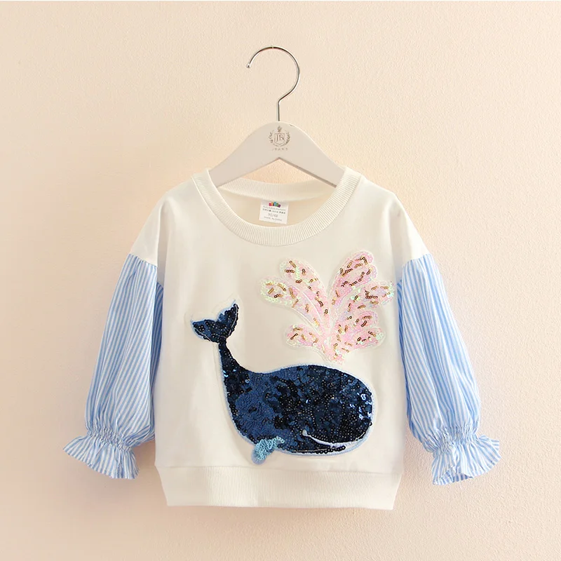 2018 Autumn Spring Female Children'S Clothing O-Neck Long Sleeve Cartoon Glitter Dolphin Patchwork Kids Baby Girl Sweatshirt
2018 Autumn Spring Female Children'S Clothing O-Neck Long Sleeve Cartoon Glitter Dolphin Patchwork Kids Baby Girl Sweatshirt