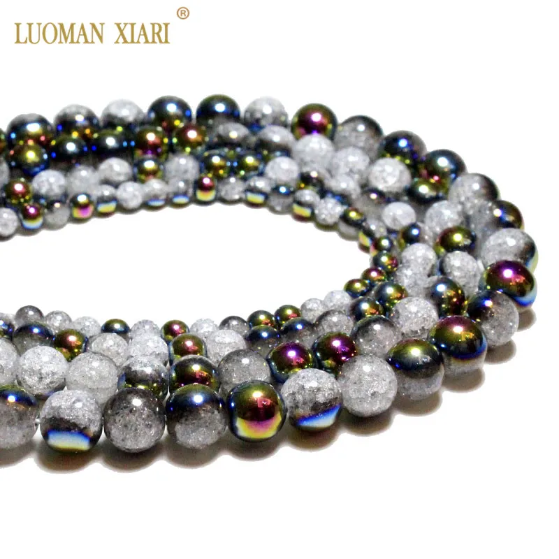 Wholesale Plated Colorful Purple White Snow Cracked Glass Crystal Stone Beads For Jewelry Making DIY Bracelet Necklace Natural
Wholesale Plated Colorful Purple White Snow Cracked Glass Crystal Stone Beads For Jewelry Making DIY Bracelet Necklace Natural