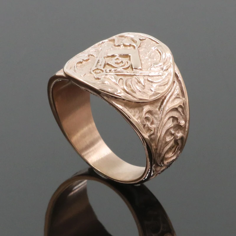 New Rose Gold Masonic Ring for Men Jewelry AG Letter Carved Vintage Stainless Steel Punk Biker Rings Man Gothic Freemasons Ring
New Rose Gold Masonic Ring for Men Jewelry AG Letter Carved Vintage Stainless Steel Punk Biker Rings Man Gothic Freemasons Ring