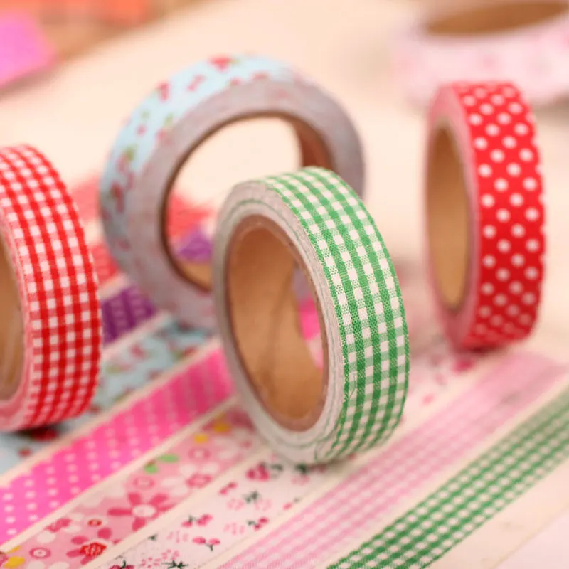10 pcs/lot DIY Cute Decorative Adhesive Tape Flower Dot Grid Striped Making Sticky Fabric Lace Tapes for Album Scrapbooking
10 pcs/lot DIY Cute Decorative Adhesive Tape Flower Dot Grid Striped Making Sticky Fabric Lace Tapes for Album Scrapbooking