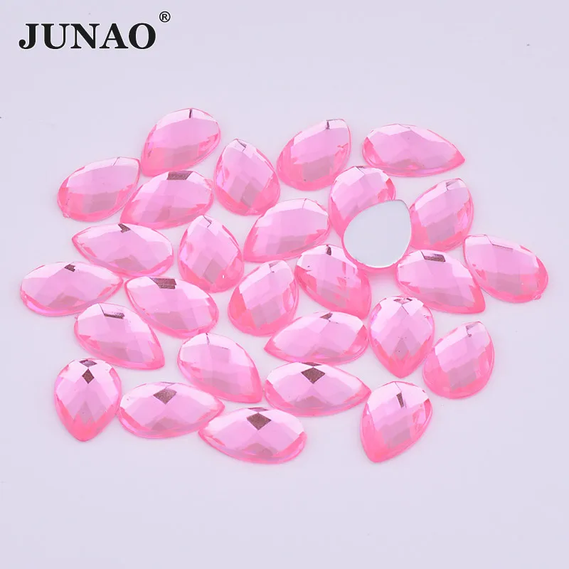 JUNAO 13*18mm Pink Color Drop Rhinestones Flat Back Acrylic Gems Glue On Strass Crystals Stones Non Sewing Beads For DIY Crafts
JUNAO 13*18mm Pink Color Drop Rhinestones Flat Back Acrylic Gems Glue On Strass Crystals Stones Non Sewing Beads For DIY Crafts