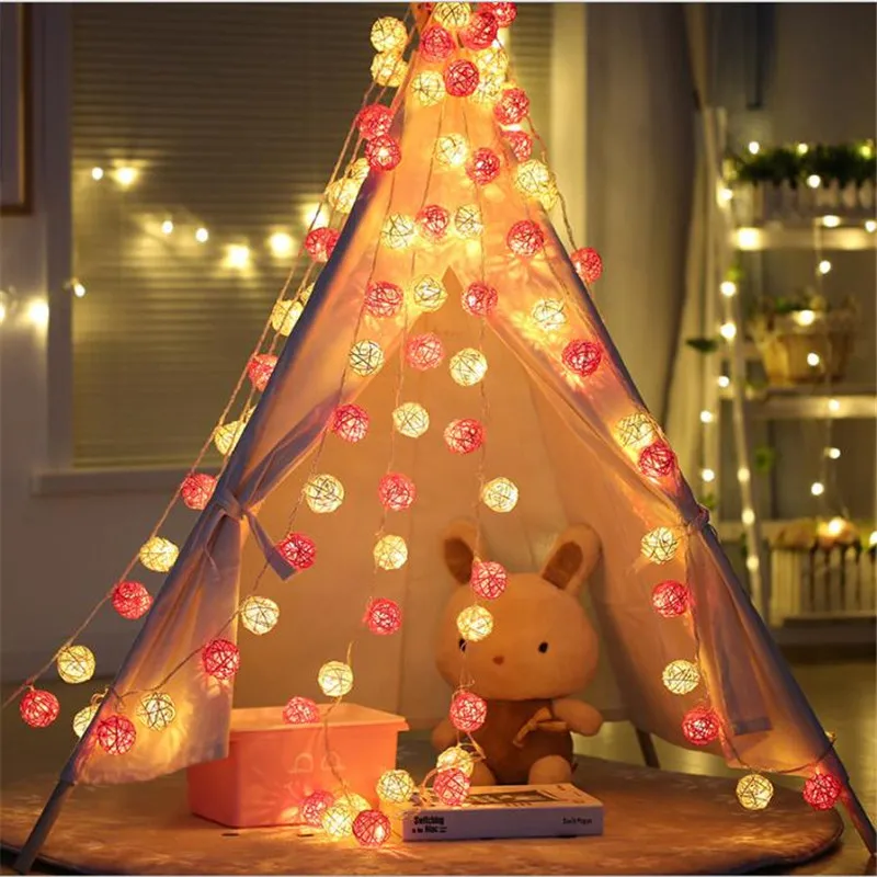 3m String Lights 20 LED White Pink Rattan Ball Shape Lamps Cotton Ball Light Wedding Birthday LED Christmas Fairy Lights
3m String Lights 20 LED White Pink Rattan Ball Shape Lamps Cotton Ball Light Wedding Birthday LED Christmas Fairy Lights