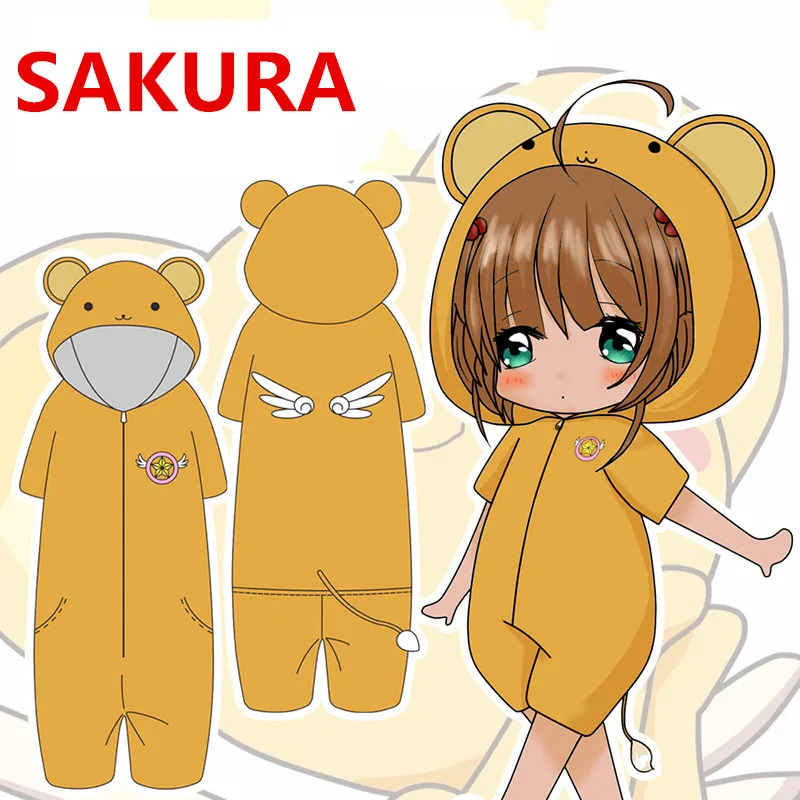Anime Card Captor KINOMOTO SAKURA CERBERUS Cosplay Costumes Child Adult Summer Jumpsuits Bathrobe Hooded Pajamas Sleepwear New
Anime Card Captor KINOMOTO SAKURA CERBERUS Cosplay Costumes Child Adult Summer Jumpsuits Bathrobe Hooded Pajamas Sleepwear New