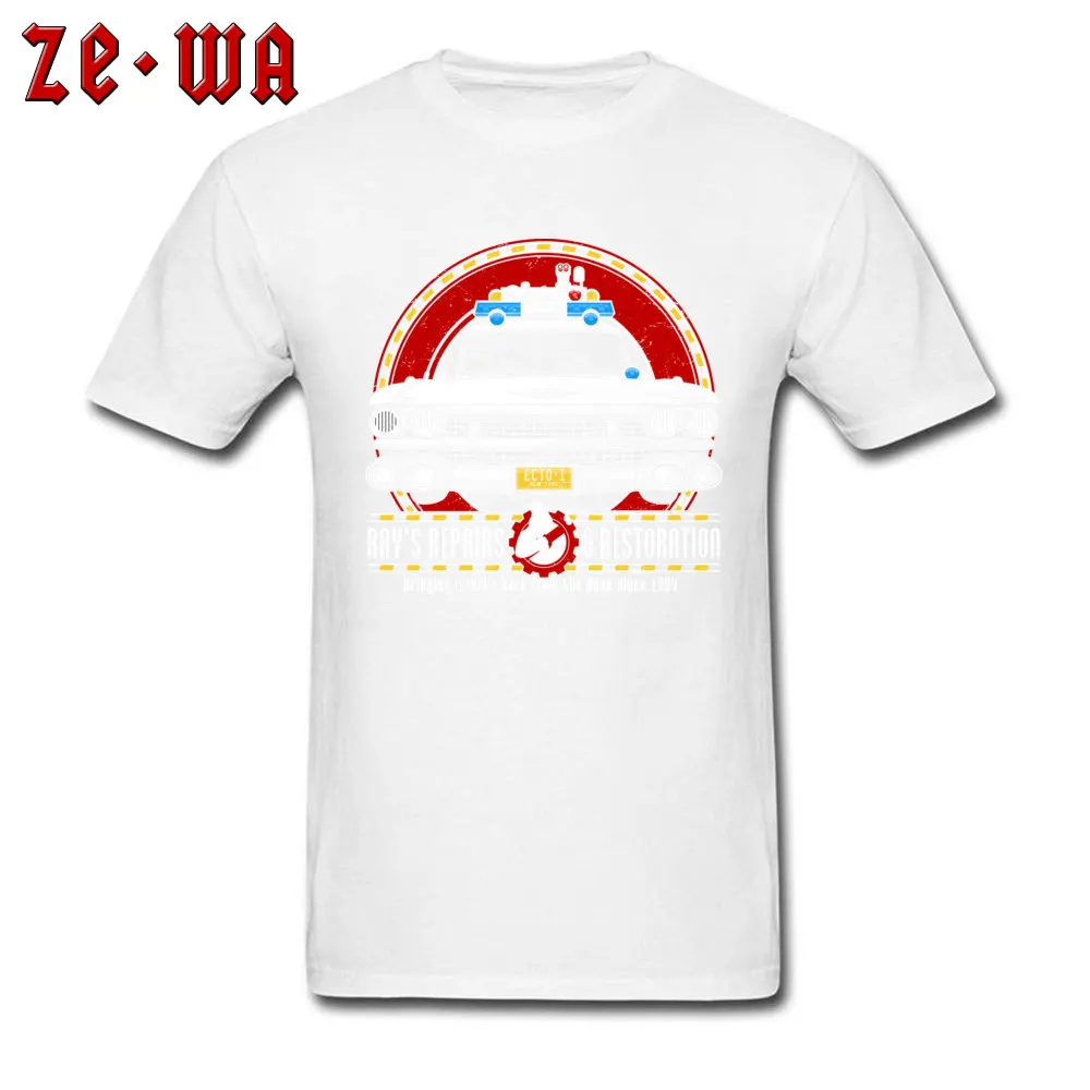 Slim Fit Men's Top T-shirts Round Neck Short Sleeve 100% Cotton Rays Repairs and Restoration Tops & Tees Design T-shirts Rays Repairs and Restoration white