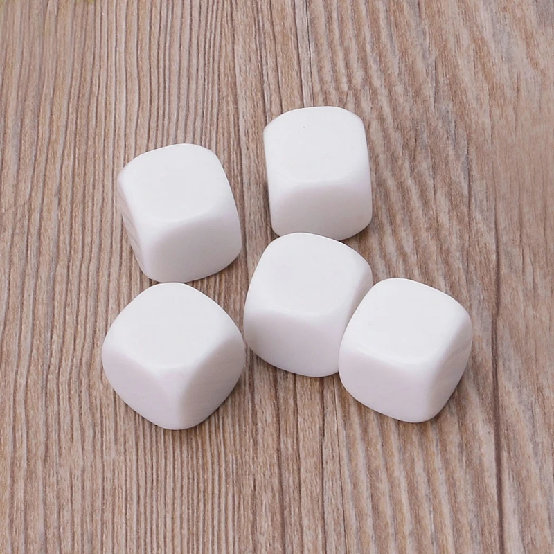 5pcs 20mm Blank Dice Acrylic White Dice Kid DIY Toy Write Painting Graffiti Family Games Accessories
5pcs 20mm Blank Dice Acrylic White Dice Kid DIY Toy Write Painting Graffiti Family Games Accessories
