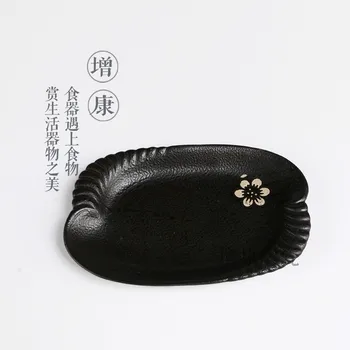 Vintage ceramic black gold sushi dish restaurant household fish plate fruit plate dinner plate microwave tableware
Vintage ceramic black gold sushi dish restaurant household fish plate fruit plate dinner plate microwave tableware