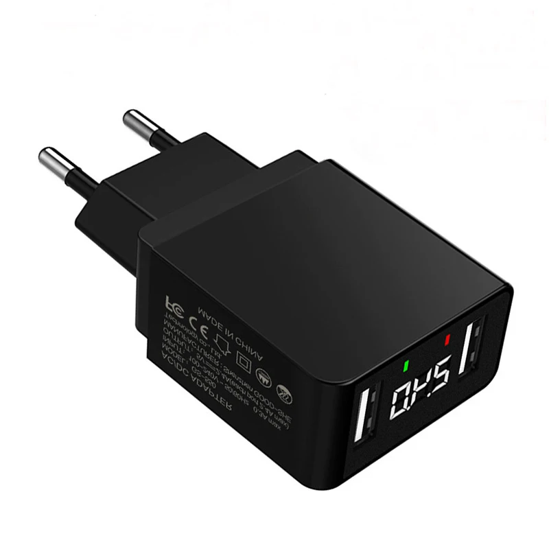 Universal Travel Wall Tablet Charger 5V 2.4A LED Display 2 USB Fast Charging Mobile Phone Charger For iPad Xiaomi All Smartphone
Universal Travel Wall Tablet Charger 5V 2.4A LED Display 2 USB Fast Charging Mobile Phone Charger For iPad Xiaomi All Smartphone