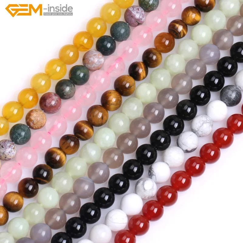 Gem-inside 8mm Natural Stone Beads Round Smooth Beads For Jewelry Making Beads 15'' DIY Beads For women Gift Trinket
Gem-inside 8mm Natural Stone Beads Round Smooth Beads For Jewelry Making Beads 15'' DIY Beads For women Gift Trinket