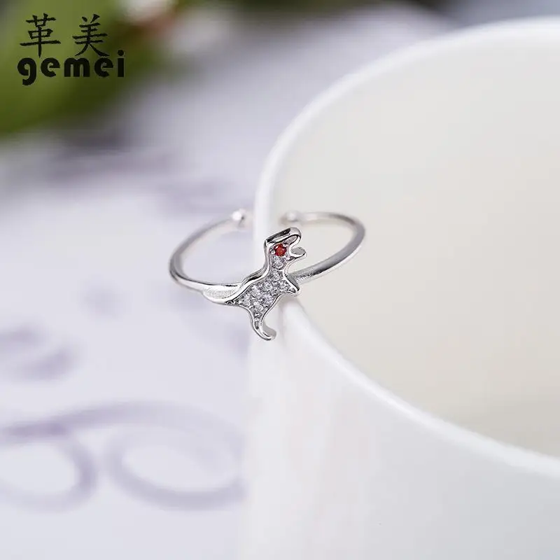 Gemei 100% 925 Sterling Silver Cubic Zirconia Personality Dinosaur Open Rings For Women Simple Fashion Party Jewelry
Gemei 100% 925 Sterling Silver Cubic Zirconia Personality Dinosaur Open Rings For Women Simple Fashion Party Jewelry