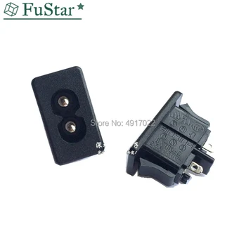 10Pcs BX 180 Black Male Plug IEC320 C8 Power Socket Connector AC 250V 2.5A 2Pin 8 Word Socket AC Power Outlet Connector BX180-C
10Pcs BX 180 Black Male Plug IEC320 C8 Power Socket Connector AC 250V 2.5A 2Pin 8 Word Socket AC Power Outlet Connector BX180-C