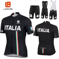 LONG AO Italian flag men's cycling jersey Summer Short Sleeve Cycling Jerseys/Bike Sports Clothing Bicycle Clothes Ropa Ciclismo image