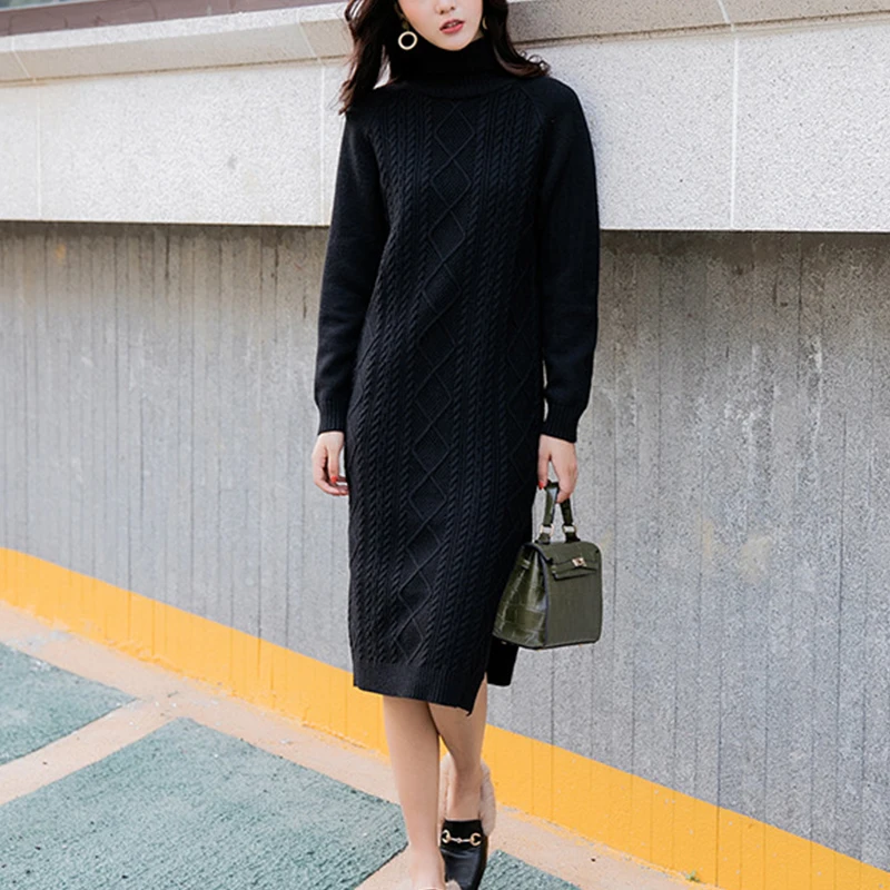 2018 Women Winter Sweater Knitted Dresses Slim Elastic Turtleneck Long Sleeve Sexy Lady Bodycon Robe Autumn Dresses Vestidos
2018 Women Winter Sweater Knitted Dresses Slim Elastic Turtleneck Long Sleeve Sexy Lady Bodycon Robe Autumn Dresses Vestidos