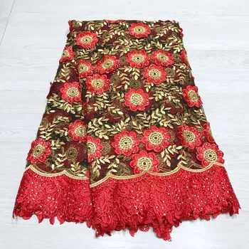African Lace Fabric 2019 High Quality Cord Nigerian Lace Fabric Red Gold Line Wedding French Tulle Net Lace Fabric For Dress
African Lace Fabric 2019 High Quality Cord Nigerian Lace Fabric Red Gold Line Wedding French Tulle Net Lace Fabric For Dress