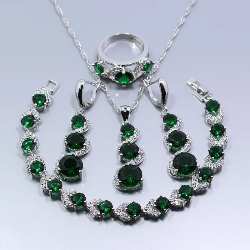 Manny Women Fashion Jewelry Set Green Zircon 4PCS 925 Sterling Silver Long Earrings Ring Necklace Pendant Bracelet Gift Z59
Manny Women Fashion Jewelry Set Green Zircon 4PCS 925 Sterling Silver Long Earrings Ring Necklace Pendant Bracelet Gift Z59