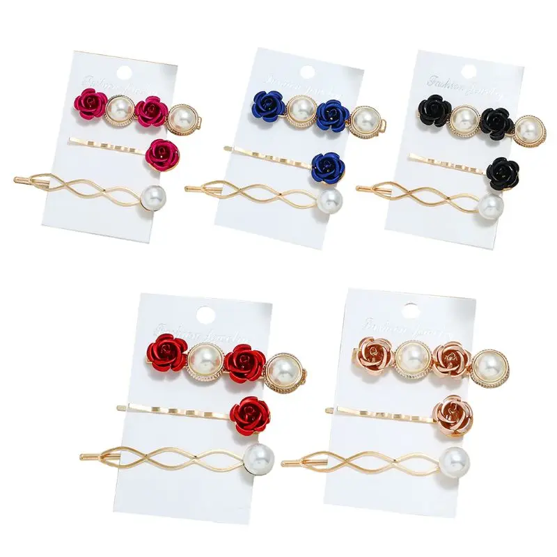 Fashion Women Hairpins Set Girls Bangs Word Clip Multicolor Artificial Pearl Candy-colored Roses Rhombus Hairpin New
Fashion Women Hairpins Set Girls Bangs Word Clip Multicolor Artificial Pearl Candy-colored Roses Rhombus Hairpin New