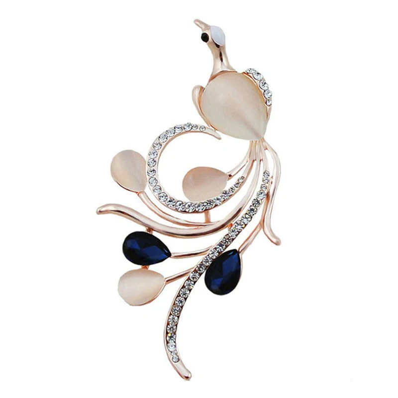 Fashion Cat's Eye Phoenix Brooch for Ladies alloy Sweater Suit Shirt Pin Accessories Jewelry | Украшения и аксессуары