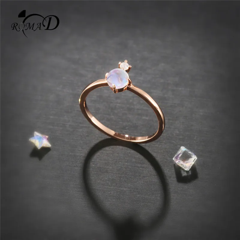 ROMAD Dainty Moonstone Ring for Women Rose Gold AAA Zirconia Engagement Ring Female Charm Jewelry Wedding Ring R4
ROMAD Dainty Moonstone Ring for Women Rose Gold AAA Zirconia Engagement Ring Female Charm Jewelry Wedding Ring R4