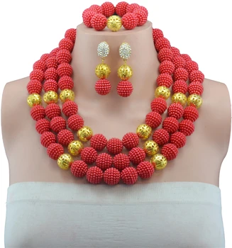 Red Balls Costume Necklace Bracelet Earrings Set Nigerian Wedding African Beads Bridal Jewelry Sets Free Shipping
Red Balls Costume Necklace Bracelet Earrings Set Nigerian Wedding African Beads Bridal Jewelry Sets Free Shipping
