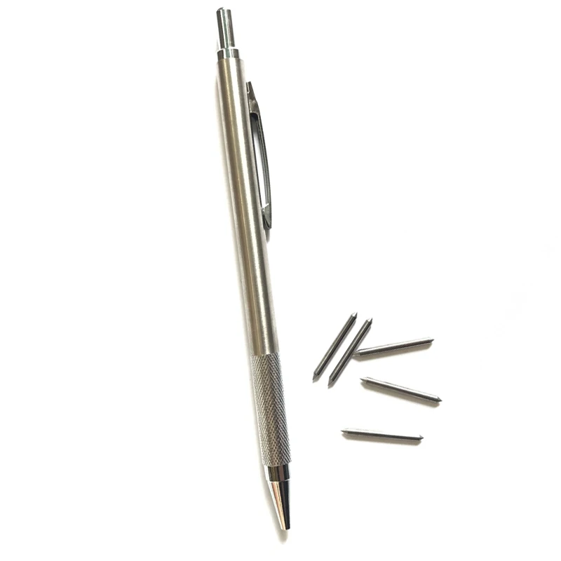 Silver Tungsten Tip Scriber Engraving Pen with Clip for Glass Ceramic Metal Sheet CLH@8
Silver Tungsten Tip Scriber Engraving Pen with Clip for Glass Ceramic Metal Sheet CLH@8