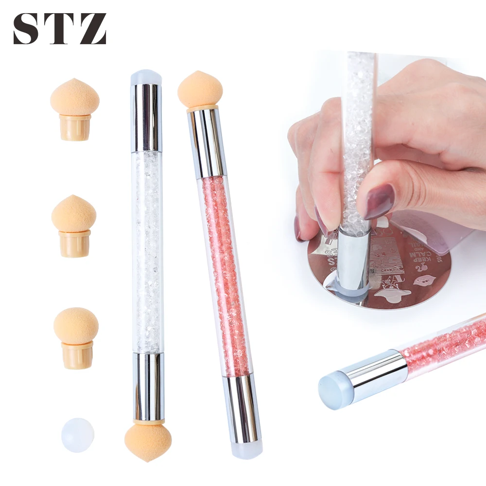 STZ Double Head Nail Art Sponge Brush Set Silicone Stamping Pen Gradient Nails Rhinestones Replaceable Drawing Painting Tool A15
STZ Double Head Nail Art Sponge Brush Set Silicone Stamping Pen Gradient Nails Rhinestones Replaceable Drawing Painting Tool A15