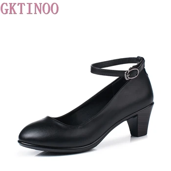 GKTINOO New Women's High Heels Pumps Sexy Bride Party Thick Heel Round Toe leather High Heel Shoes for office lady Women
GKTINOO New Women's High Heels Pumps Sexy Bride Party Thick Heel Round Toe leather High Heel Shoes for office lady Women