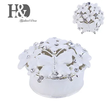 H&D 2.3'' Hand Painted Enameled Butterfly Decorative Hinged Jewelry Trinket Box Unique Gift for Home Decor
H&D 2.3'' Hand Painted Enameled Butterfly Decorative Hinged Jewelry Trinket Box Unique Gift for Home Decor