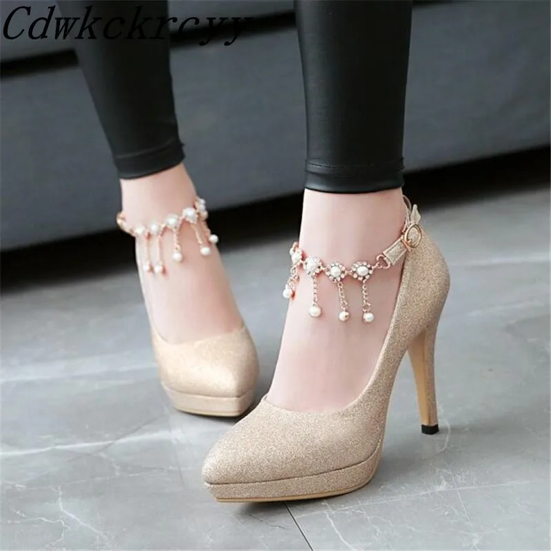 Spring Autumn New pattern fashion Cusp temperament High-heeled Waterproof Women Shoes Golden Sequins sexy banquet Women Shoes
Spring Autumn New pattern fashion Cusp temperament High-heeled Waterproof Women Shoes Golden Sequins sexy banquet Women Shoes