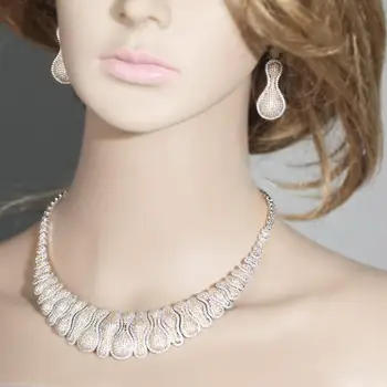 Dazz Luxury Women Bridal Jewelry Set 2 Tones Color AAA Zircon Party Wedding Necklace Bangle Earring Ring Sets Copper Bijoux 2019
Dazz Luxury Women Bridal Jewelry Set 2 Tones Color AAA Zircon Party Wedding Necklace Bangle Earring Ring Sets Copper Bijoux 2019