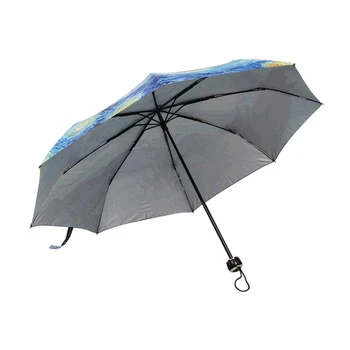 Oil Painting Umbrella Vincent Van Gogh Night Three Folding Umbrella Wind Resistant Frame For Women Umbrella Starry WZP082
Oil Painting Umbrella Vincent Van Gogh Night Three Folding Umbrella Wind Resistant Frame For Women Umbrella Starry WZP082