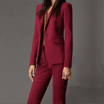 Customized women's slim single button suit two-piece suit (jacket + pants) ladies business fashion official business wear
Customized women's slim single button suit two-piece suit (jacket + pants) ladies business fashion official business wear