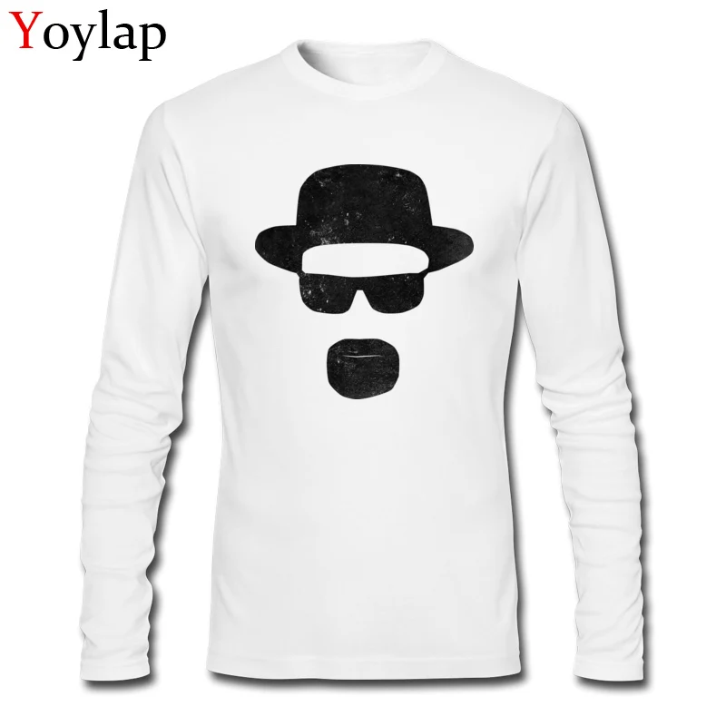 Slim Fit Unique Tops T Shirt Mr. Walter White Summer Fall Long Sleeve 100% Cotton O-Neck Boy T-shirts Unique Tee Shirt Mr. Walter White white