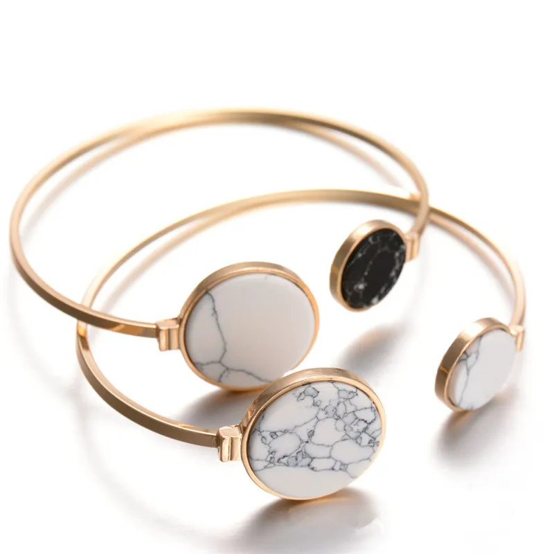 

H:HYDE Trendy Stone Style Women Statement Jewelry Gold Color Cuff Wrap Bangle Bijoux Friends Gifts Bracelet Pulsera