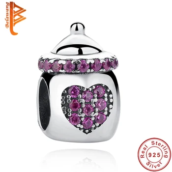 BELAWANG Authentic 925 Sterling Silver Clear CZ Bottles Heart Charm Beads Fit BW Bracelet Pendants DIY Original Jewelry
BELAWANG Authentic 925 Sterling Silver Clear CZ Bottles Heart Charm Beads Fit BW Bracelet Pendants DIY Original Jewelry