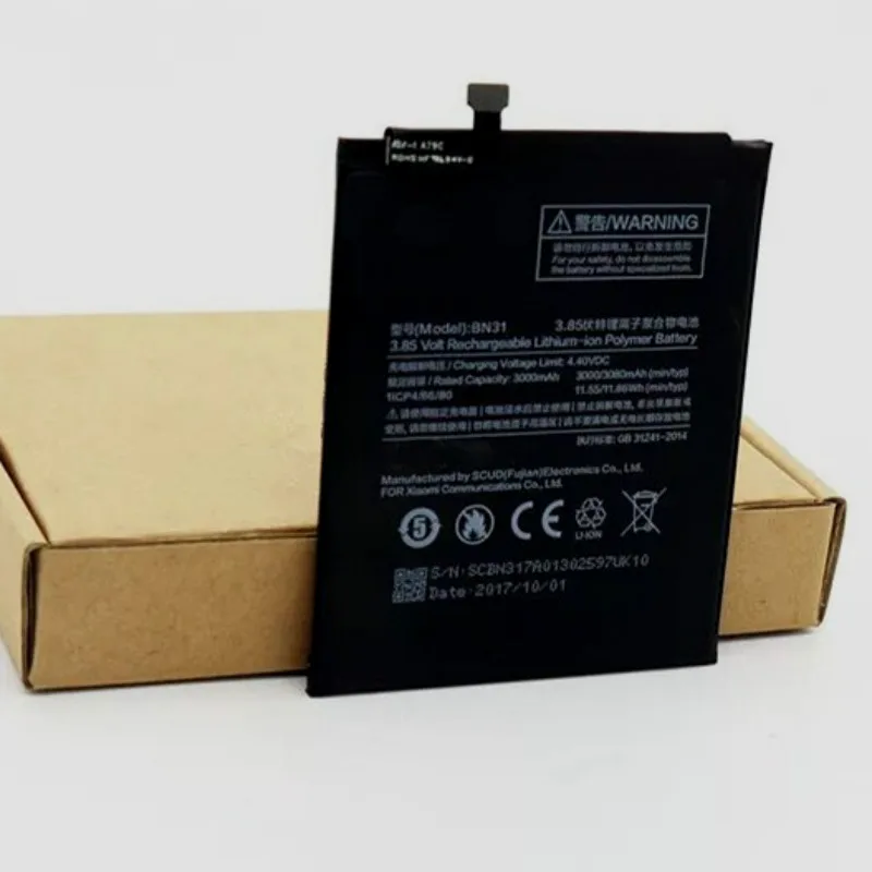 Аккумулятор для Xiaomi Mi 5X Mi5X Redmi Note 5A pro BN31 3000 мА · ч | Мобильные телефоны и аксессуары