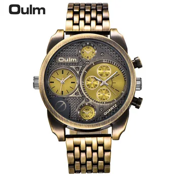 Oulm 9316 Luxury Brand Men Full Steel Quartz Watch Golden Big Size Men's Watches Antique Military Watch Male Relogio Masculino
Oulm 9316 Luxury Brand Men Full Steel Quartz Watch Golden Big Size Men's Watches Antique Military Watch Male Relogio Masculino