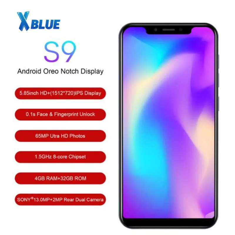 

Original Leagoo S9 4G LTE U-Shape Mobile Phone Android 8.1 MTK6750 Octa Core 5.85"HD+IPS 4GB RAM 32GB ROM 13.0MP Fingerprint