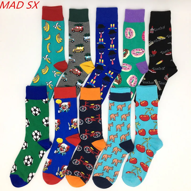 10 pairs/lot Men's Funny novelty design Cotton Dress Socks Unisex Fashion Casual socks Colorful Patterned Crew Socks for Men
10 pairs/lot Men's Funny novelty design Cotton Dress Socks Unisex Fashion Casual socks Colorful Patterned Crew Socks for Men