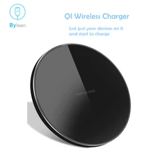 Cargador rápido inalámbrico Qi blanco negro de 10W bylee para iPhone X 8 Plus LG G3 G5 G6 + Yota Phone2 Nexus 4 5 6 Galaxy S9 S8 S7 Plus(China)