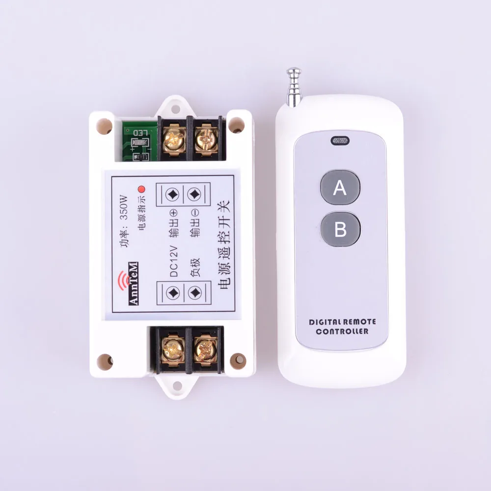 DC 12V 40A 1 CH RF Wireless Remote Control Lighting Switch System Wireless Receiver + White 2 Button Power Remote Transmitter
DC 12V 40A 1 CH RF Wireless Remote Control Lighting Switch System Wireless Receiver + White 2 Button Power Remote Transmitter