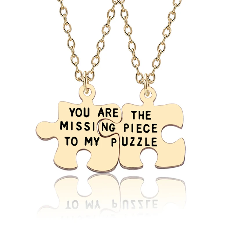 2 Piece Set Of Best Friend Necklace You Are My Puzzle Irregular Geometric Mosaic Pendant Couple Jewelry Gift Free Shipping
2 Piece Set Of Best Friend Necklace You Are My Puzzle Irregular Geometric Mosaic Pendant Couple Jewelry Gift Free Shipping